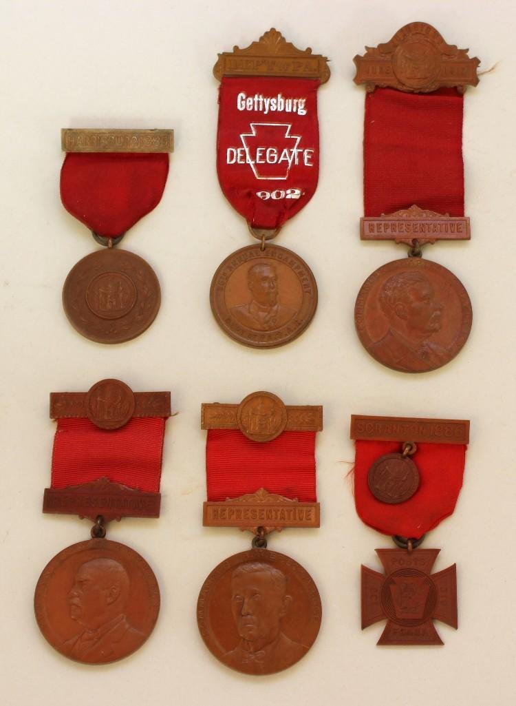 Grouping of Pennsylvania GAR Encampment Medals (1 of 1)