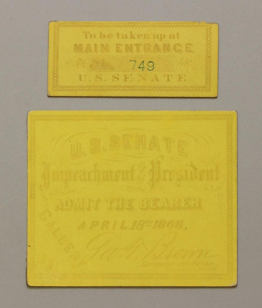 Impeachment Ticket - Andrew Johnson (1 of 1)