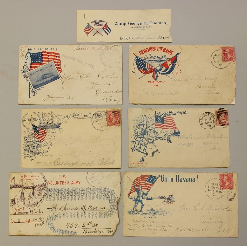 Grouping of Spanish American War Envelopes and Letter (1 of 2)