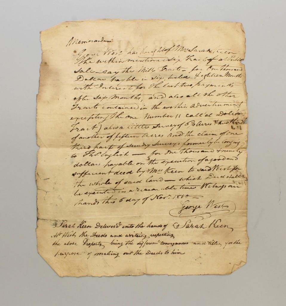 Auction Broadside - New Jersey - 1810 (1 of 1)