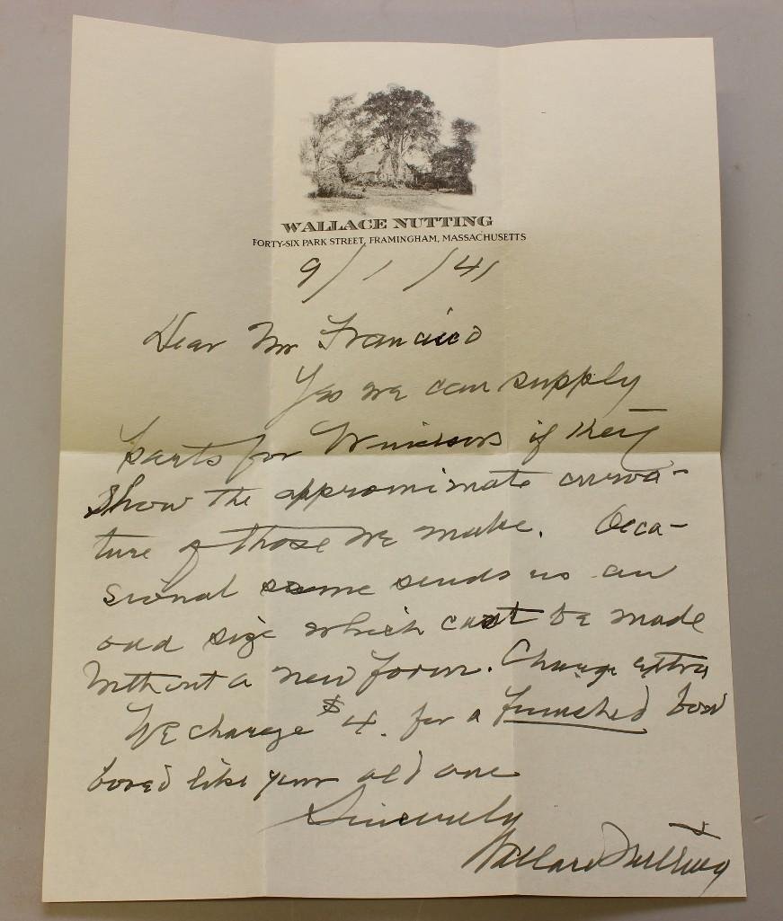 Wallace Nutting Autograph (1 of 3)