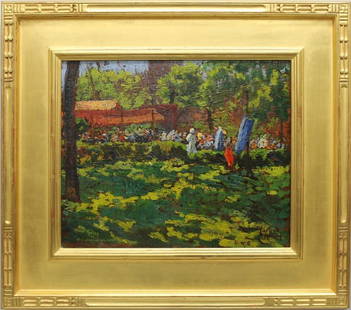Yarnall Abbott (1870-1938, Pennsylvania/Massachusetts): Oil on board. Signed in lower right. 14"h x 17"w