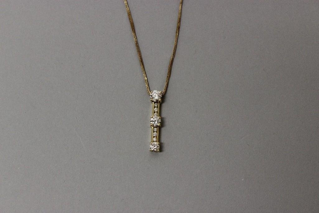 Diamond Pendant Slide on Chain (1 of 3)