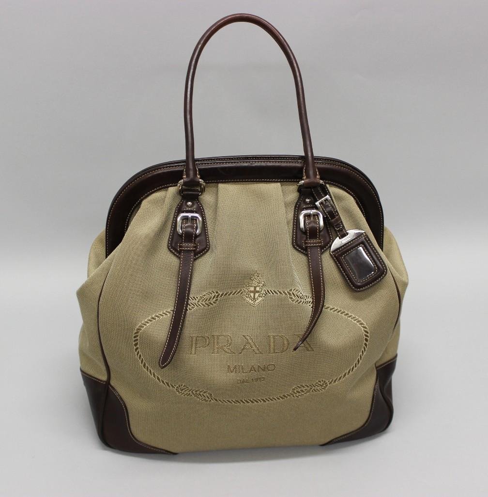 Prada "Logo Jacquard Corda & Moro" Handbag (1 of 7)