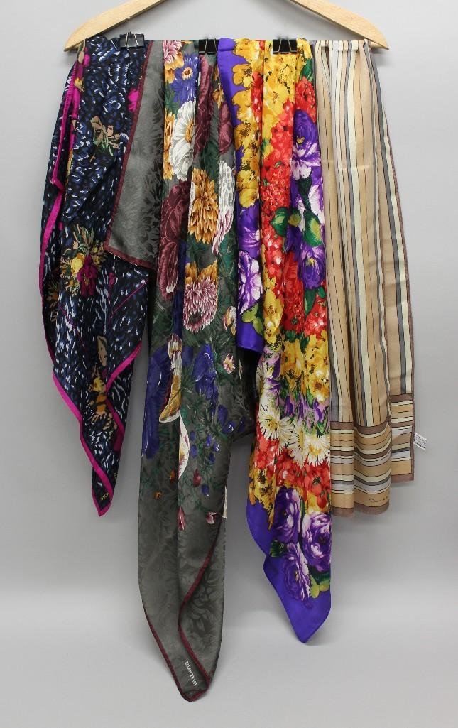 Grouping of 4 Silk Scarves (1 of 1)