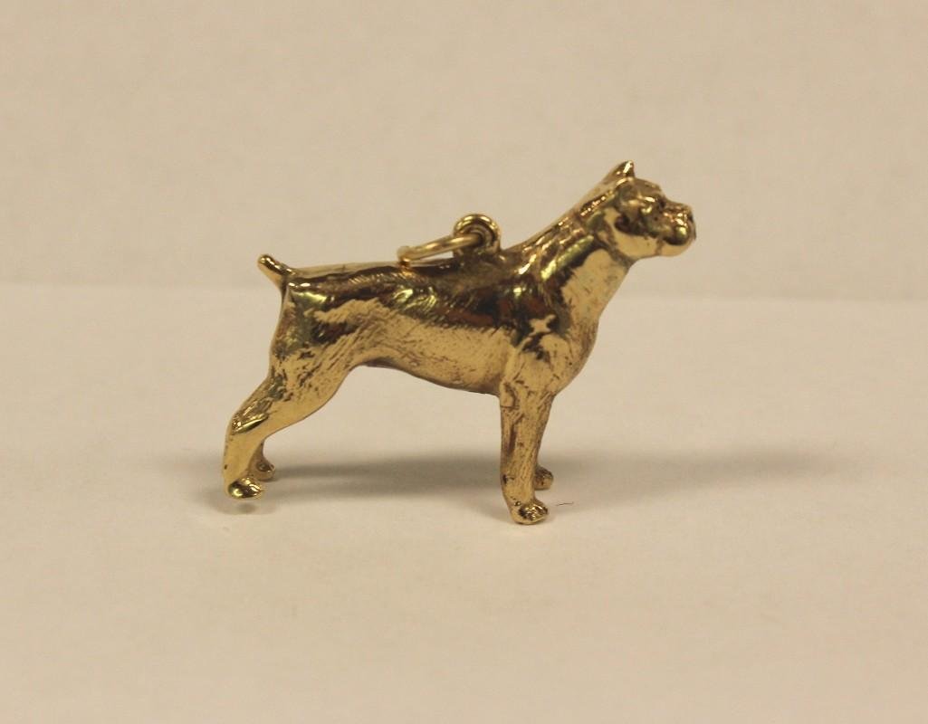 Gold Dog Charm (1 of 1)