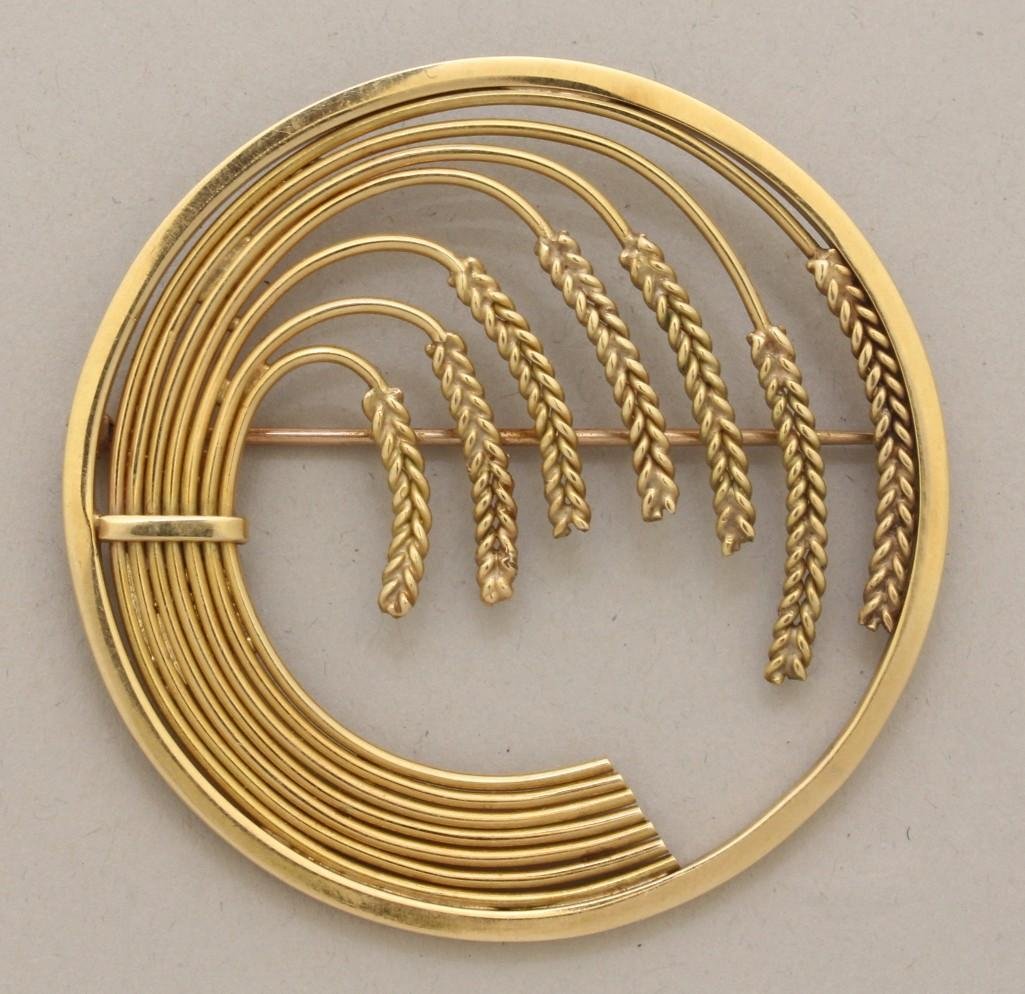 Gold Georg Jensen Pin (1 of 2)