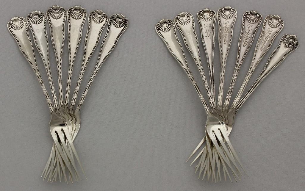 Sterling Silver "Newport Shell" Cocktail Forks (1 of 1)