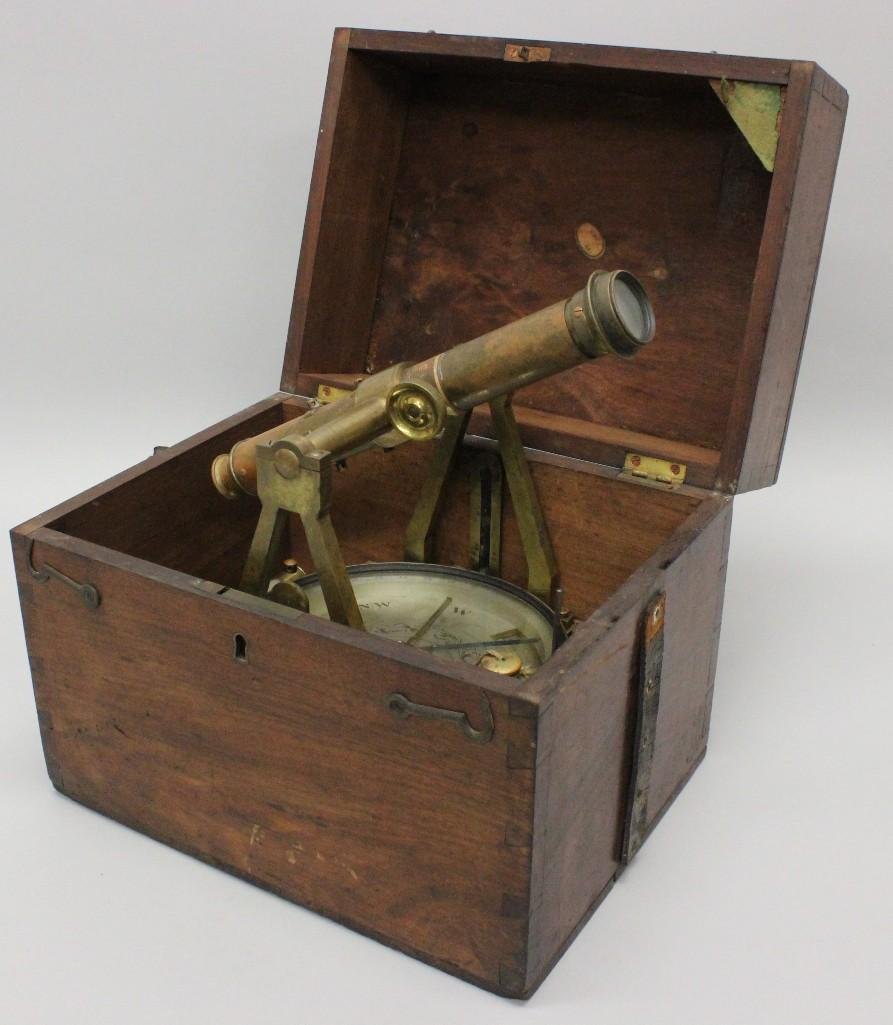 Edward & G.W. Blunt 19th c. Surveying Transit (1 of 4)