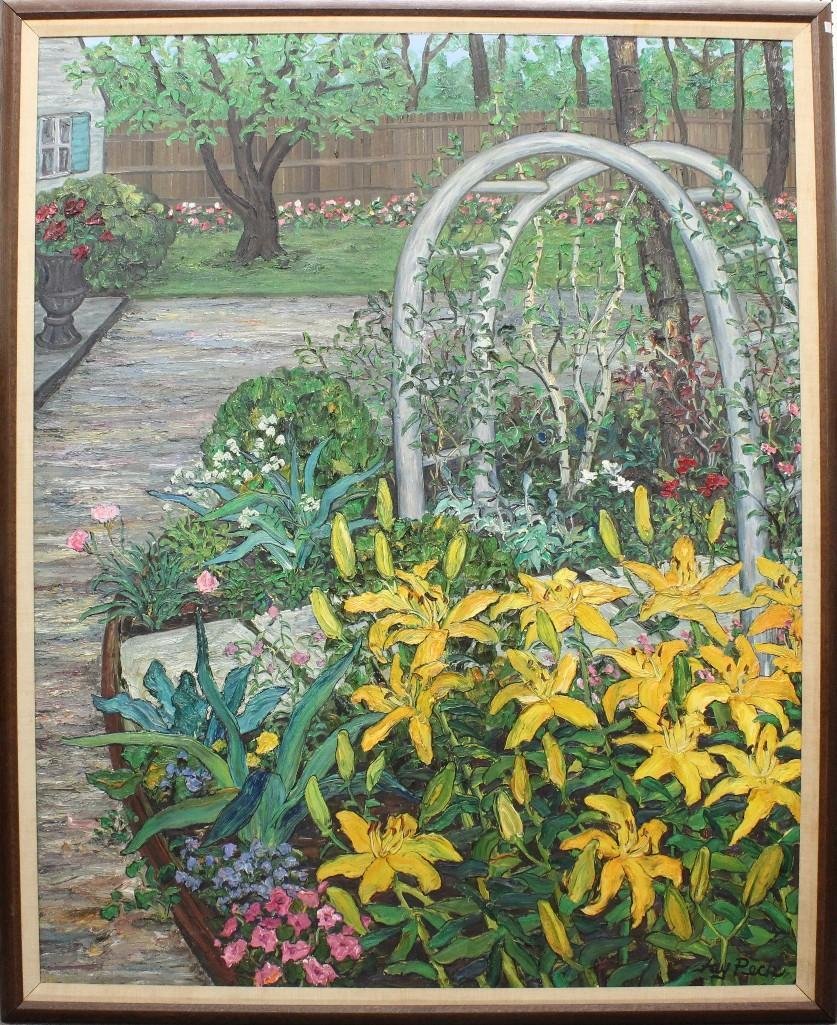 Fay Peck (20th century, United States) Garden Flowers (1 of 3)