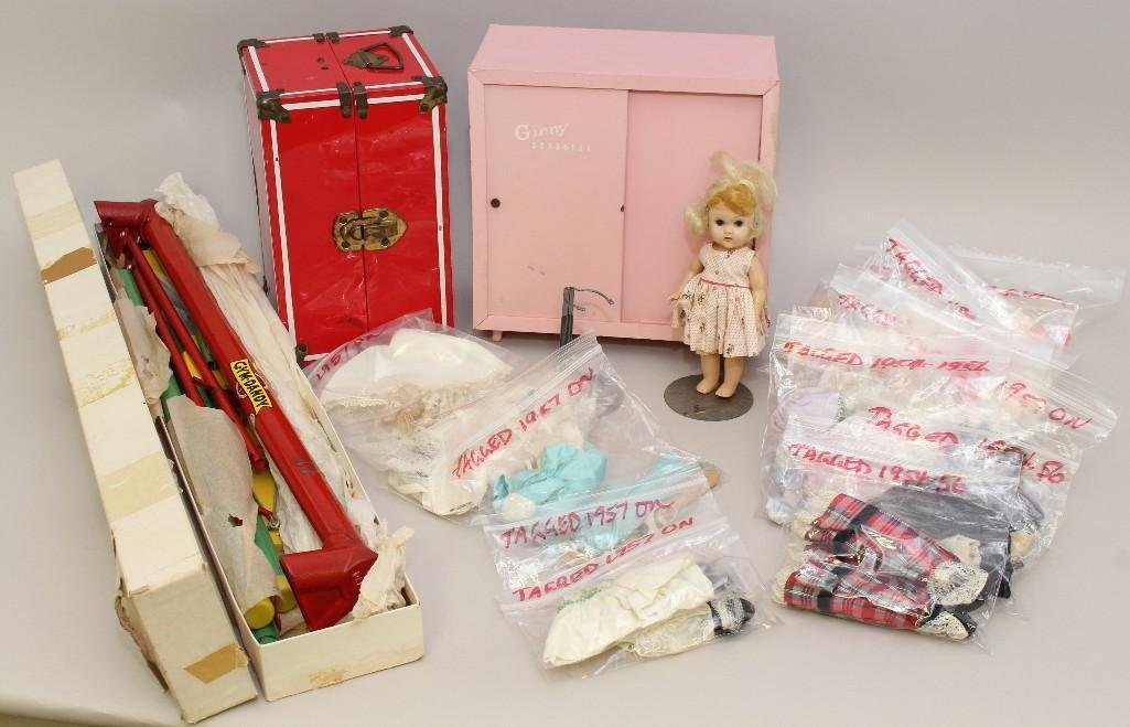 VOGUE FAMILY: GINNY DOLL, PINK WARDROBE, METAL TRUNK, (1 of 10)