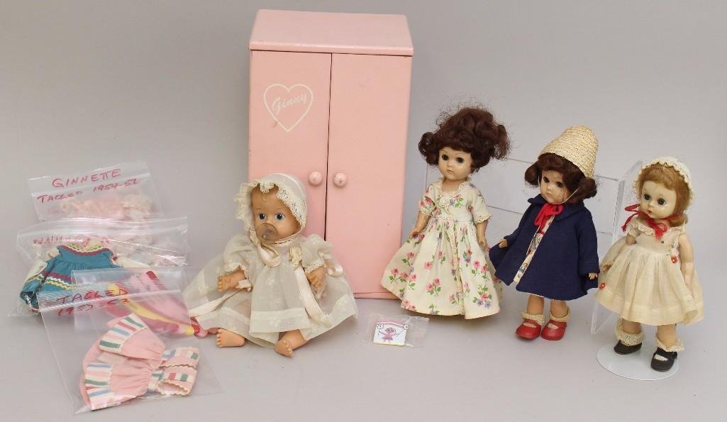 LOT OF 1950's DOLLS/CLOTHING, VOGUE  GINNY WARDROBE. (1 of 6)