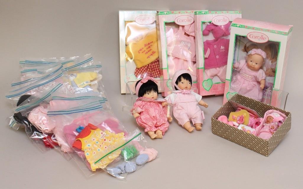 LOT OF MINT/MIB CAROLLE "LES MINIS" DOLLS, CLOTHING; (1 of 8)