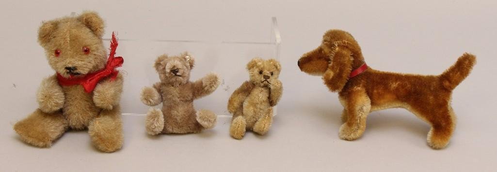 LOT OF (4) VINTAGE MOHAIR ANIMALS INC.  (2) STEIFF. (1 of 4)