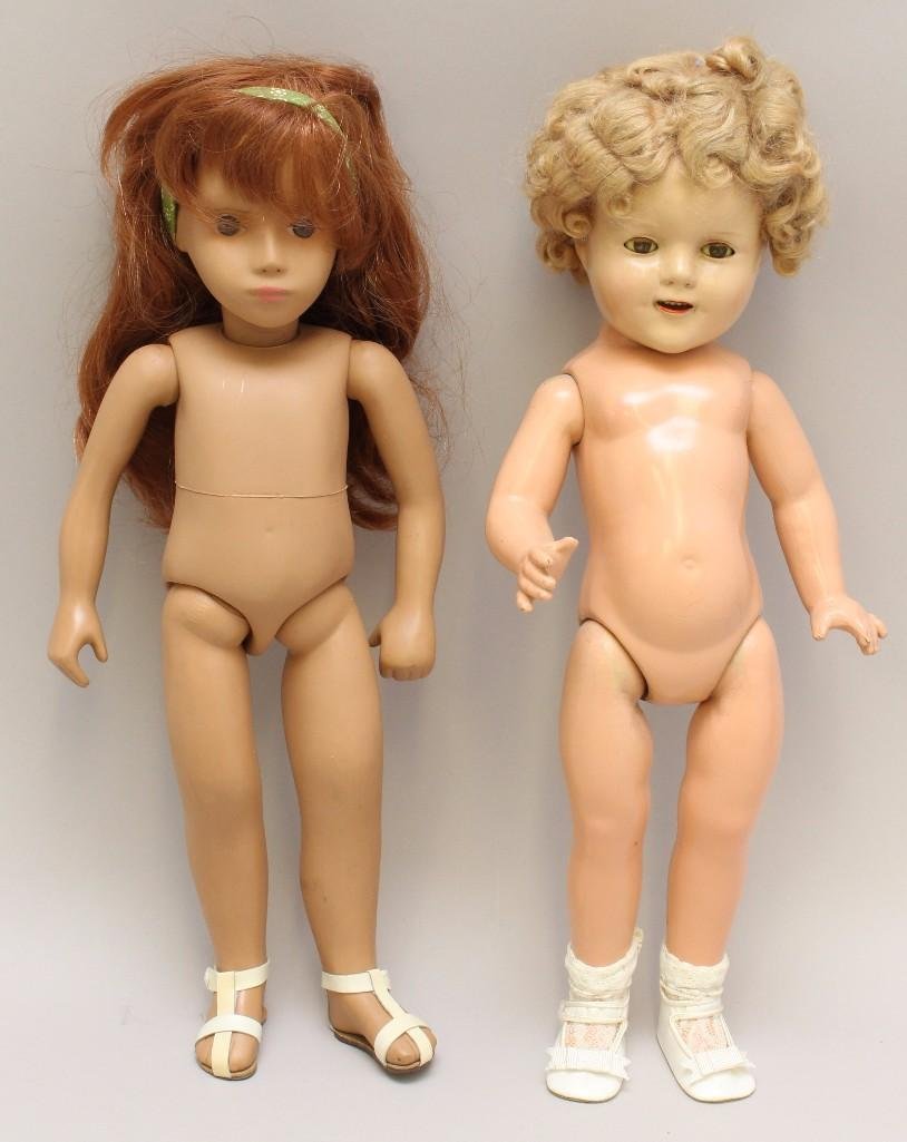 PAIR OF UNDRESSED DOLLS: SASHA AND COMPOSITION SHIRLEY (1 of 3)