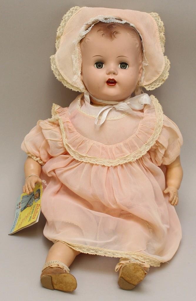 21" ALL ORIGINAL  1949 TAGGED SCHILLING "TALKING DOLL". (1 of 5)