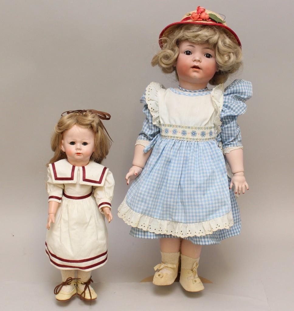 PAIR OF K*R DOLLS: ANTIQUE SIMON HALBIG 121 TODDLER  & (1 of 8)