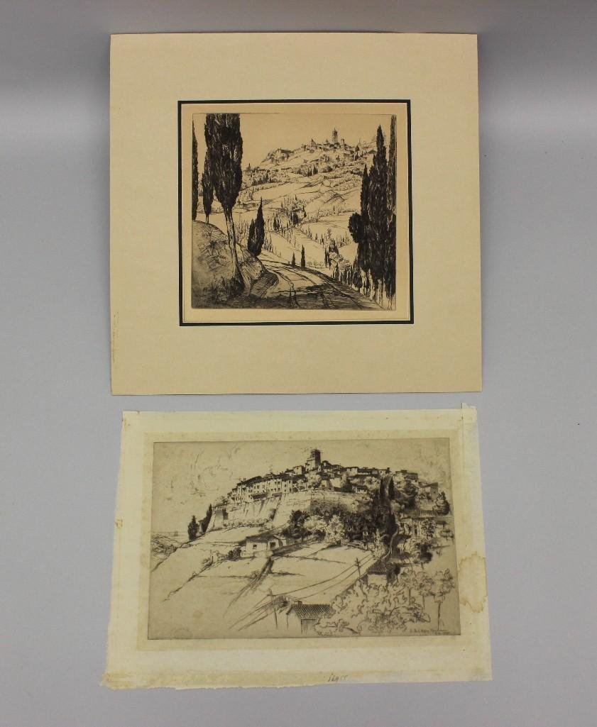 Pair of John Taylor Arms prints.: Prints on paper. 7.75"h x 8"w - 7.5"h x 11.5"w.