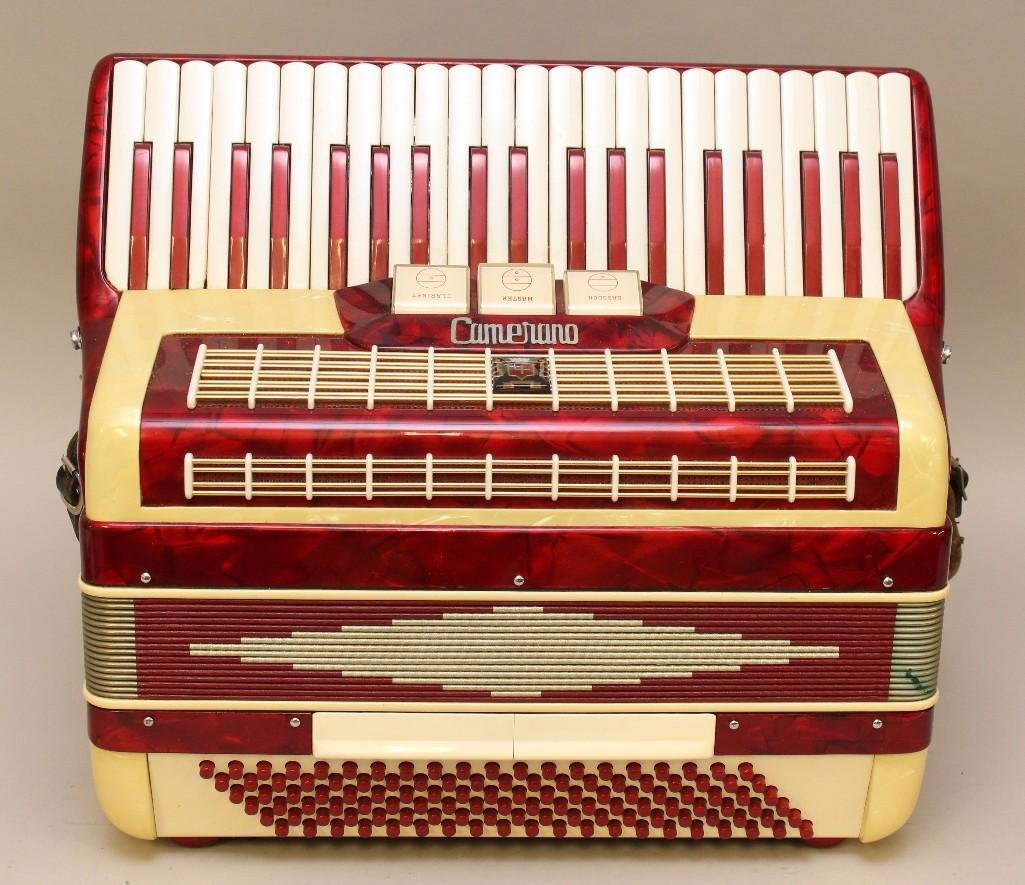 Camerano Accordion: S/N: L954/104 Made in Italy with case.