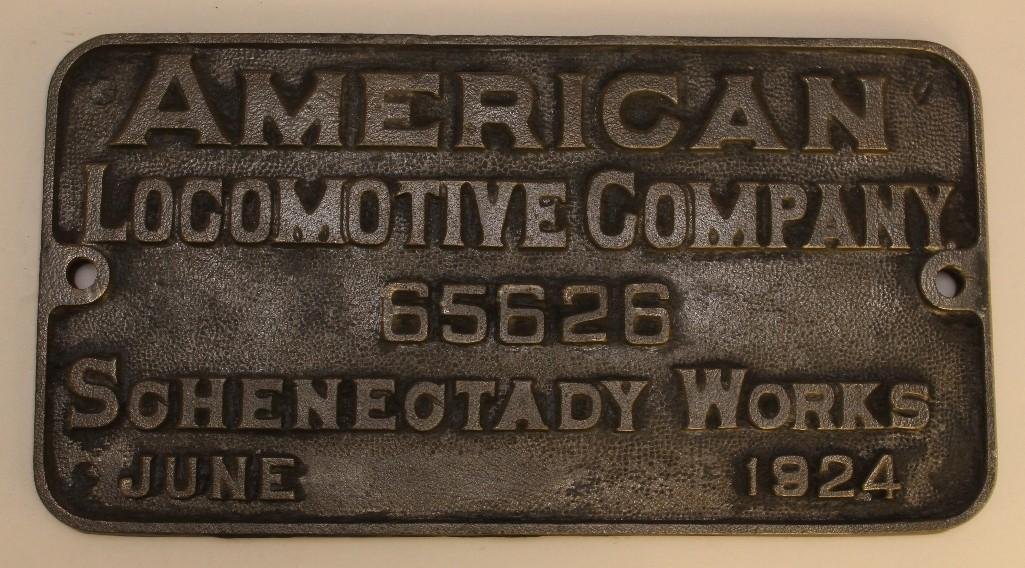 American Locomotive Railroad Plate (1 of 2)