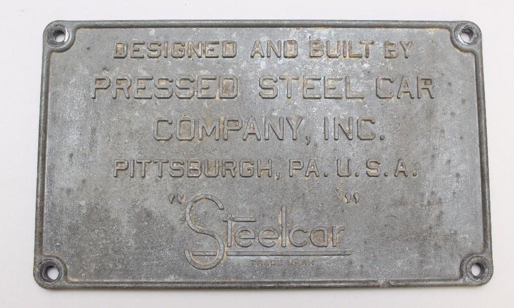 Steelcar, Pittburgh, PA, Railroad Plate (1 of 2)