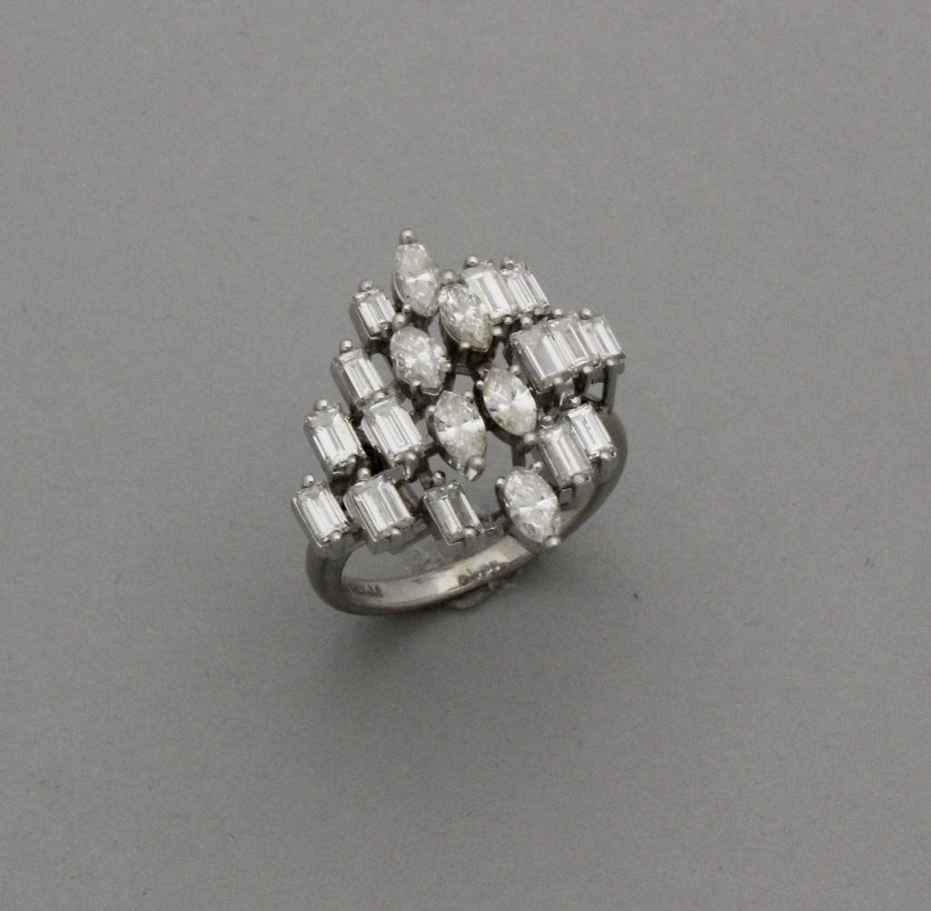 Ladies Platinum Ring with Diamonds (1 of 4)