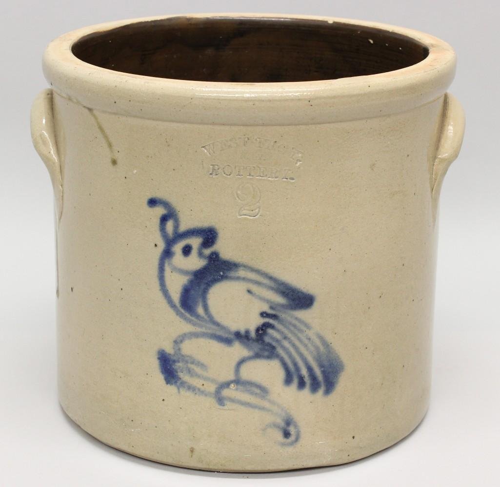 Salt Glazed Stoneware West Troy Crock (1 of 6)