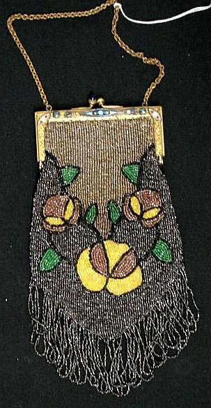Glass Beaded Purse - Circa 1920-30