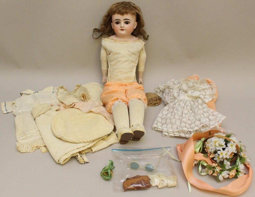 BODY PARTS: ANTIQUE "K." BISQUE SHOULDER HEAD DOLL, (1 of 5)