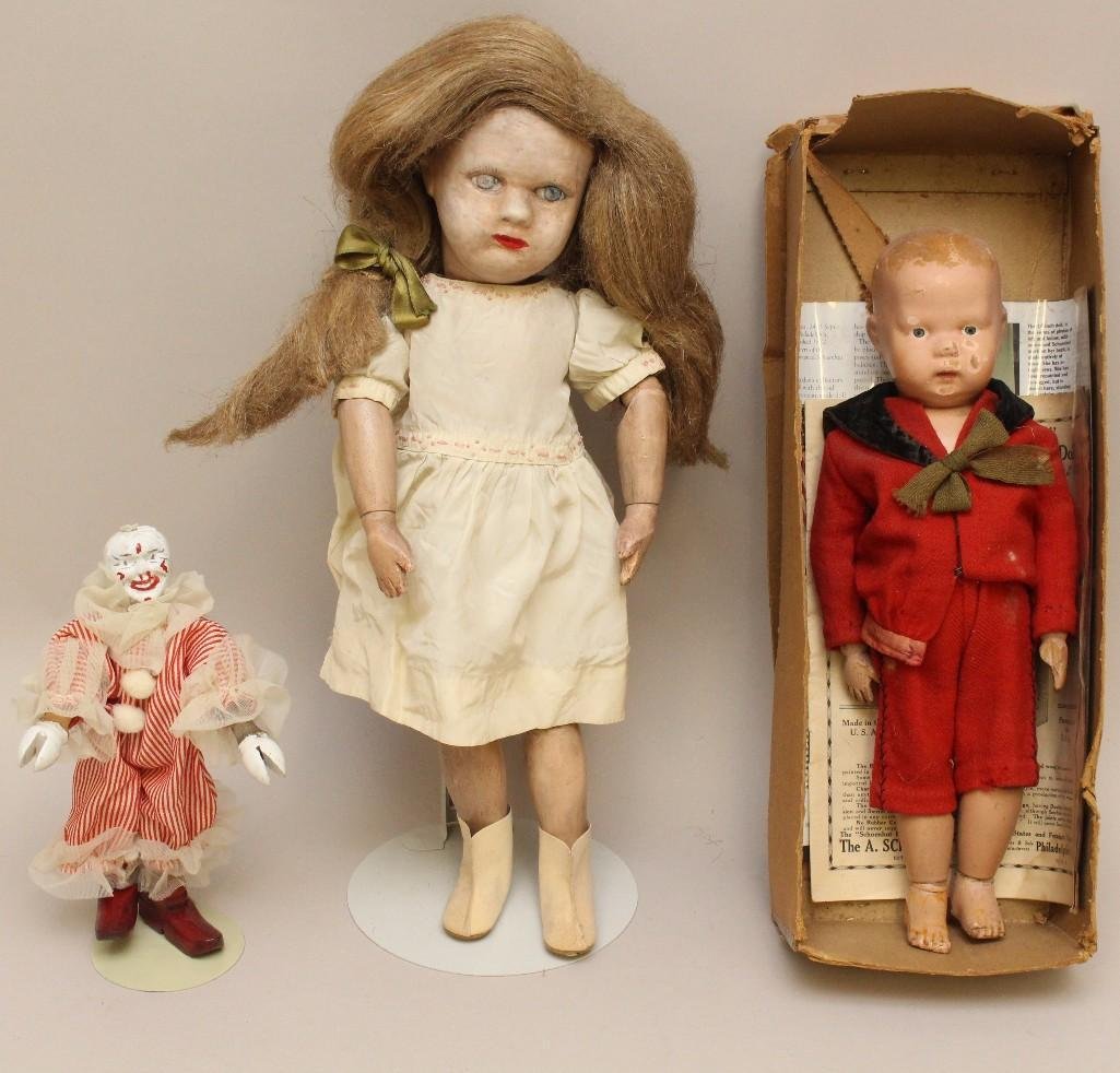 SCHOENHUT LOT: 14/107 INFANT DOLL IN ORIGINAL BOX, 16" (1 of 10)