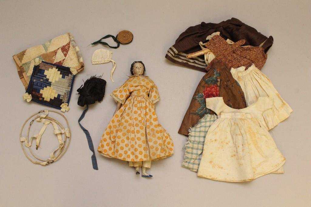 11" UNMARKED MILLINER'S MODEL WITH ADDITIONAL ANTIQUE (1 of 8)