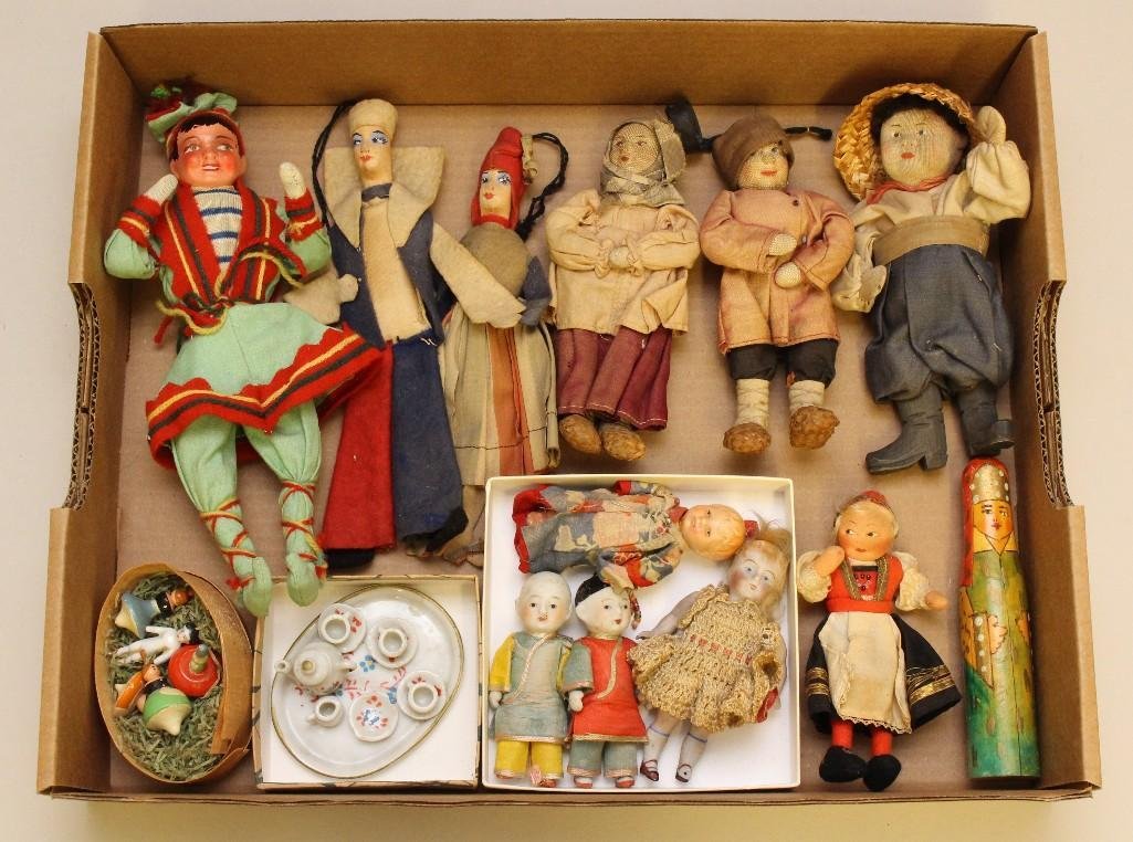 LOT OF ANTIQUE DOLLS & NOVELTIES: ALL BISQUE, FOREIGN (1 of 4)