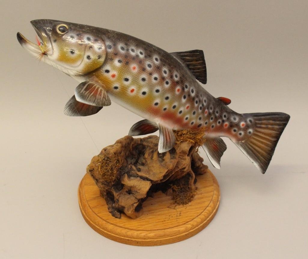 Brown Trout Carving (1 of 4)