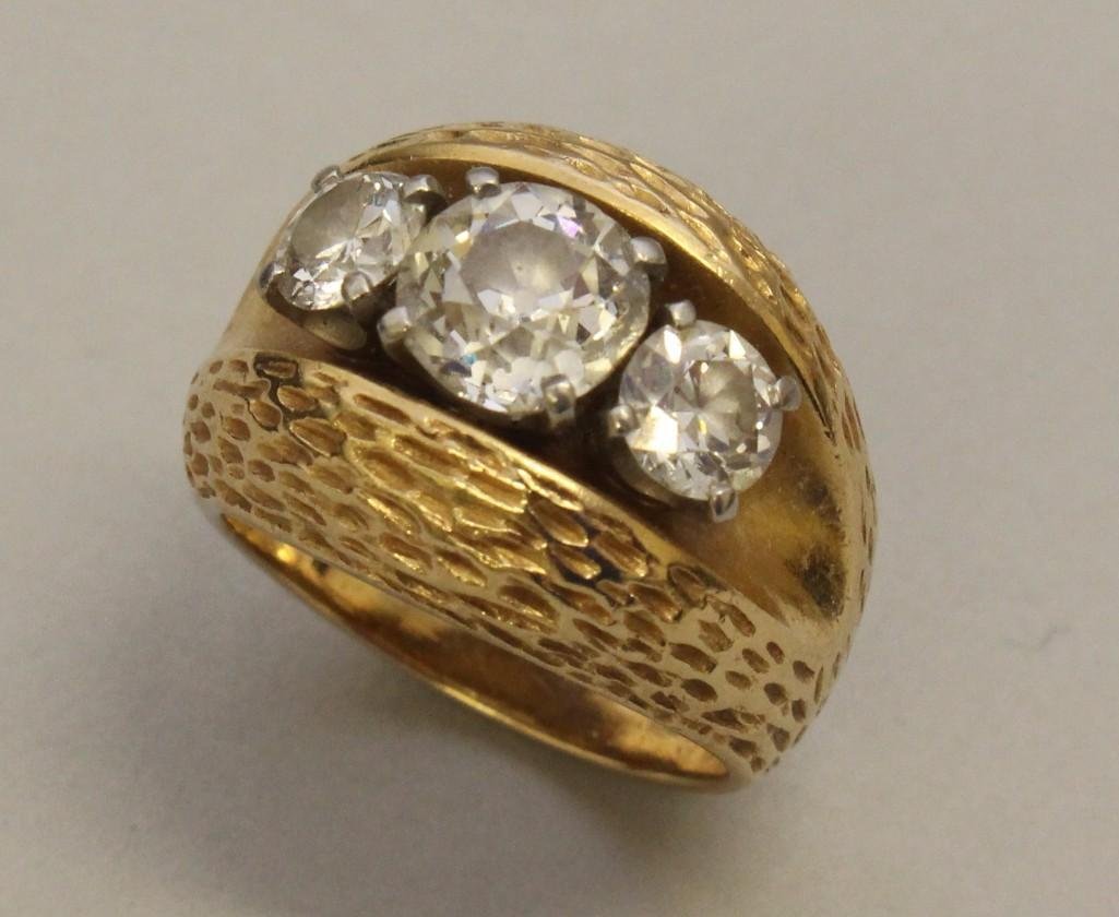 Gold Ring with Platinum and Diamonds (1 of 4)