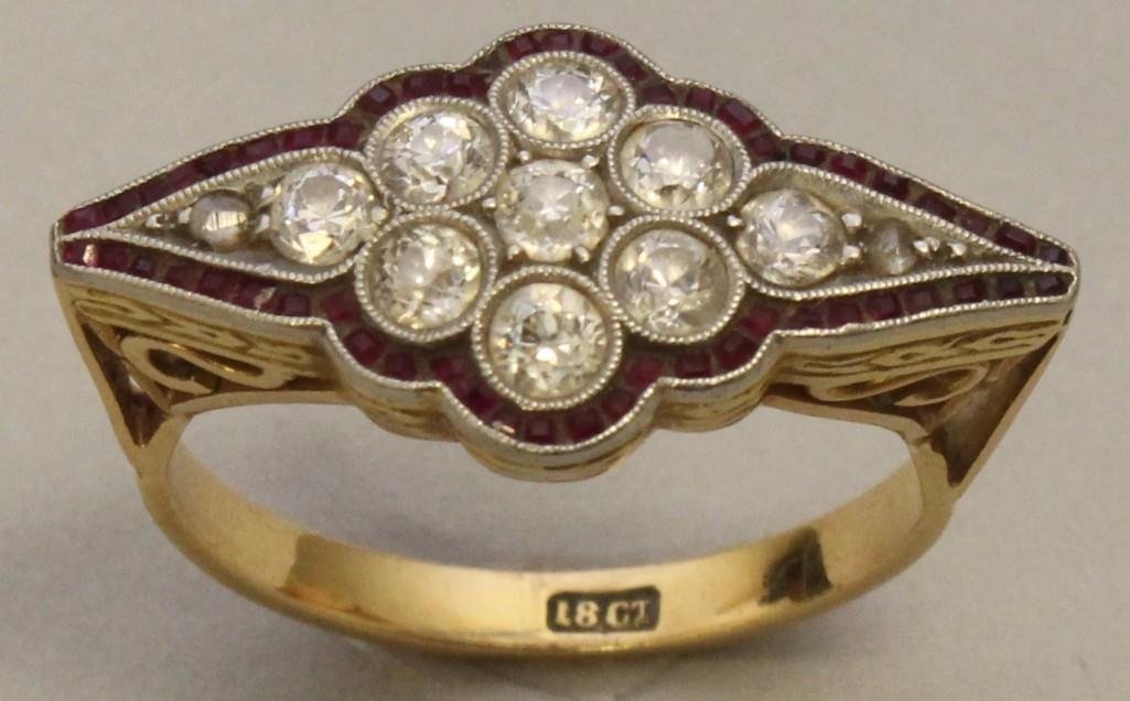 Gold Ring with Platinum, Rubies and Diamonds (1 of 3)
