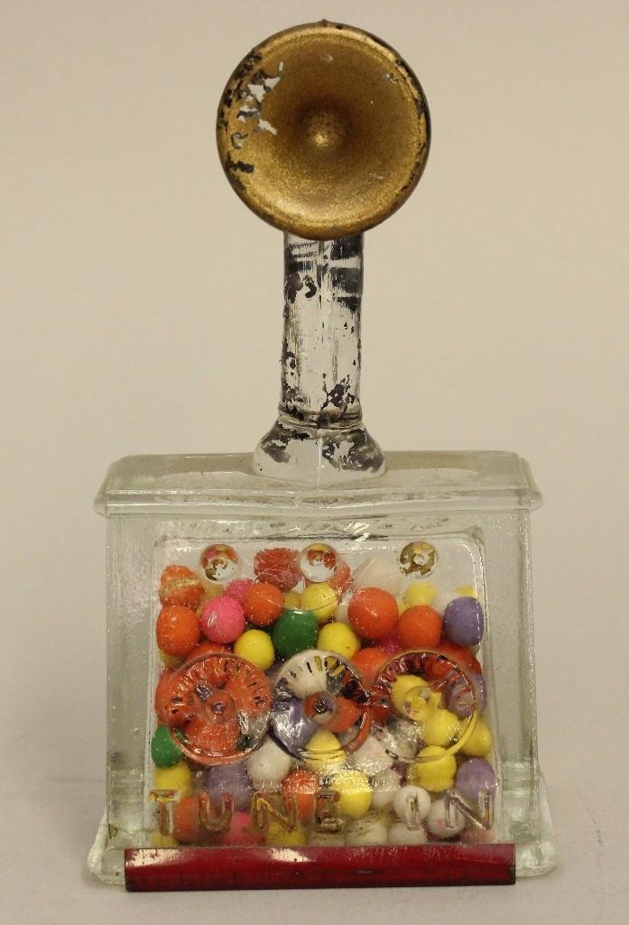 Glass Candy Container of a Radio (1 of 3)