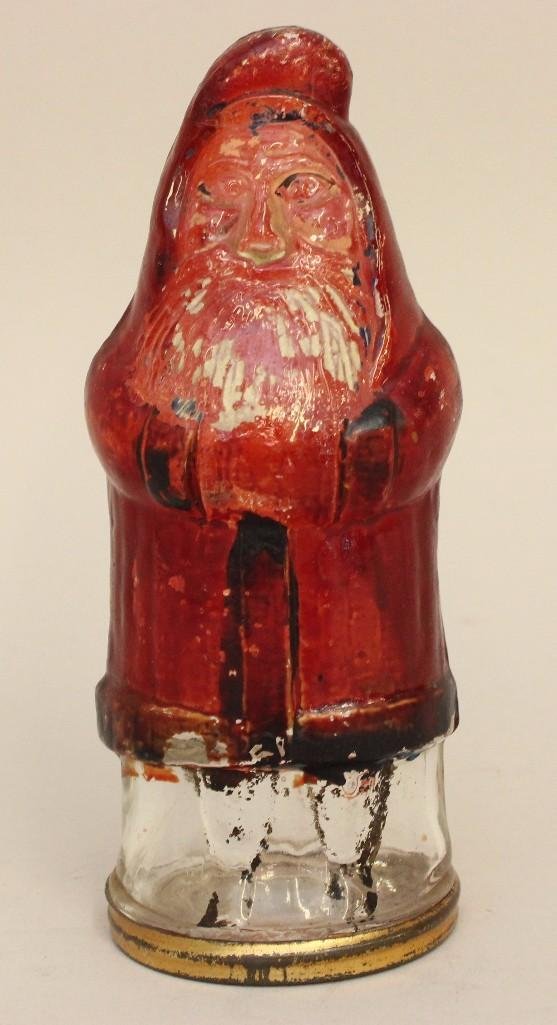 Glass Candy Container of Santa (1 of 3)