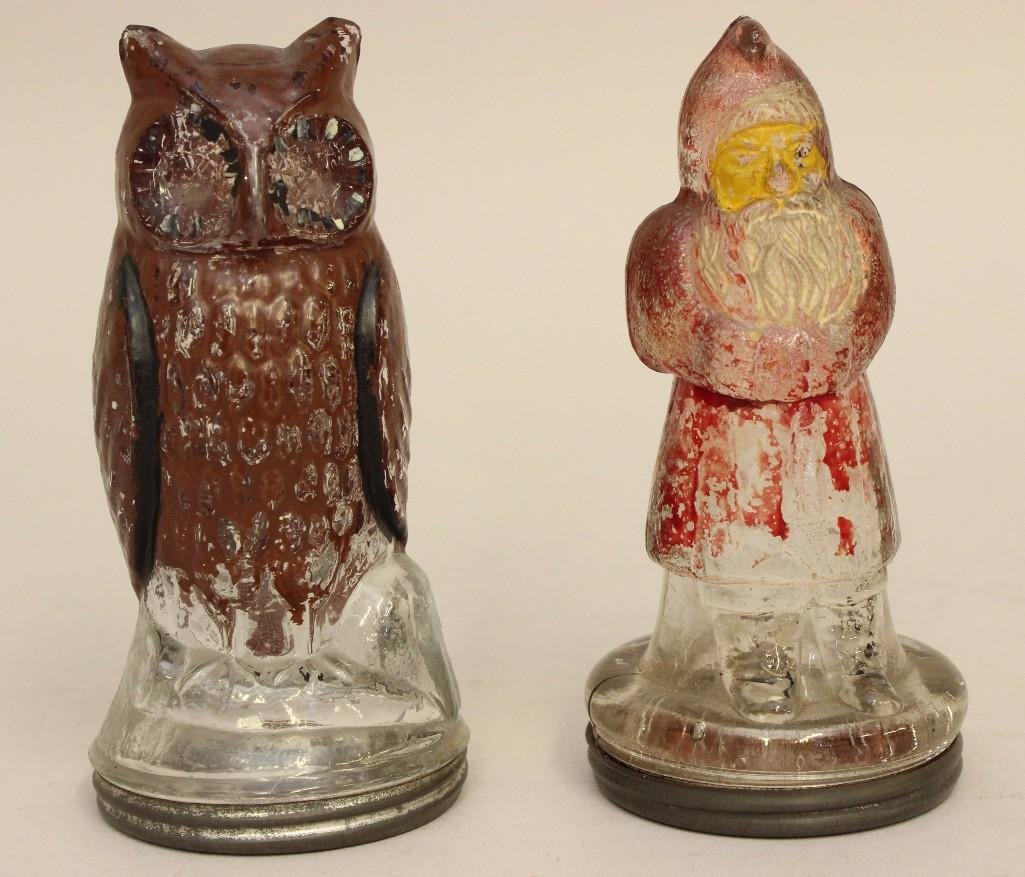 Lot of 2 Glass Candy Containers (1 of 3)