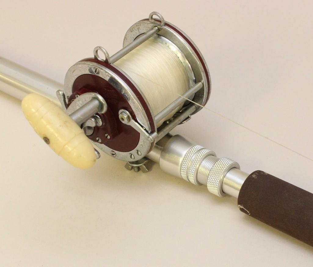 Whitecap By Sportsmen Boat Rod: 6'10" fiberglass boat rod with Penn Senator 4/0 Special reel, rod - heavy aluminum butt.
