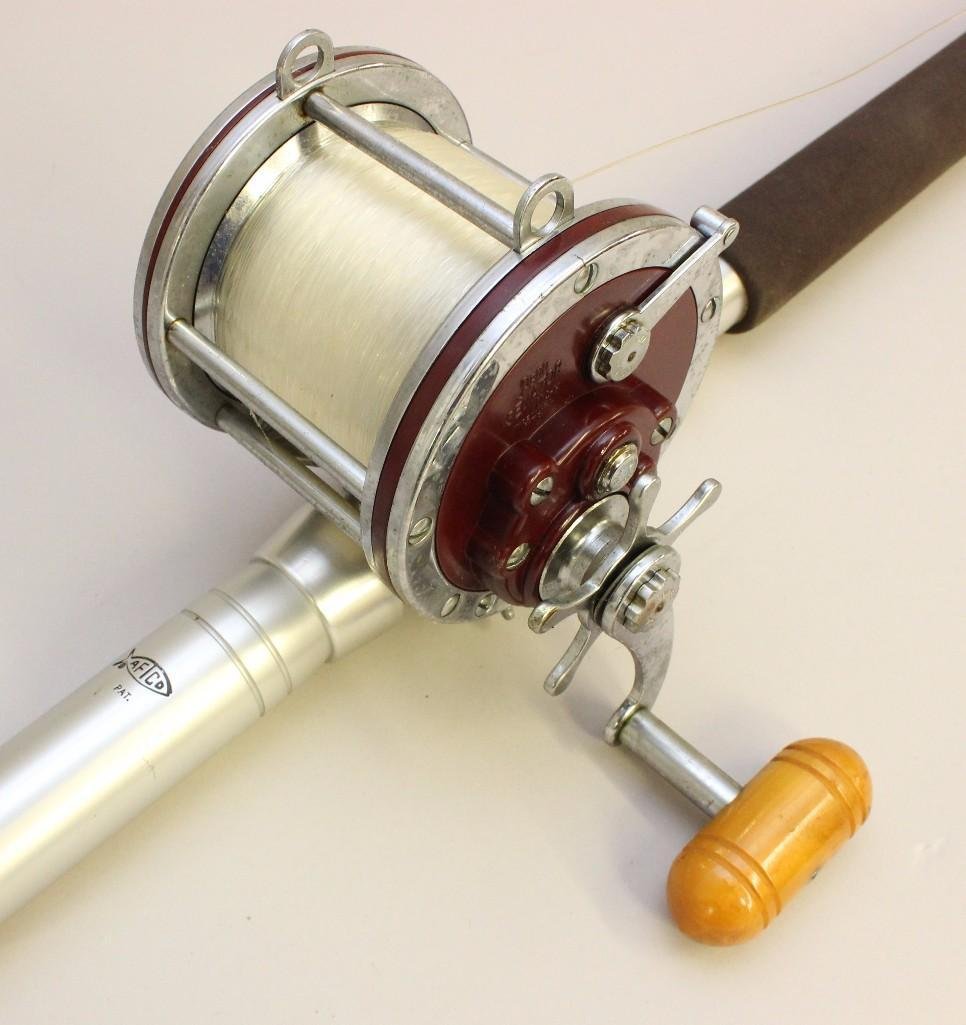 Whitecap By Sportsmen Boat Rod: 6'10" fiberglass boat rod with Aftco aluminum butt with Penn Senator 114-H reel.