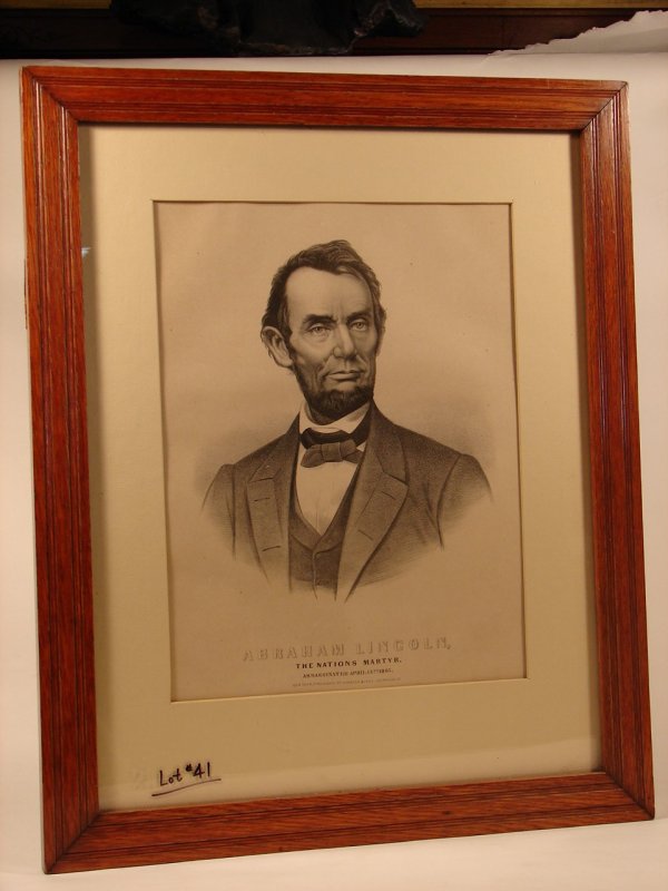 CURRIER & IVES LINCOLN BUST VIEW