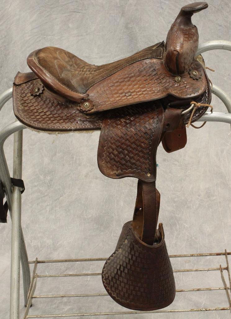 Pony 12" Brown Leather Saddle (1 of 7)