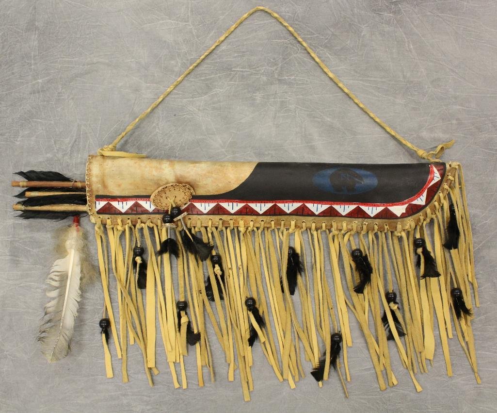 Indian Quiver and Arrows: In good condition.