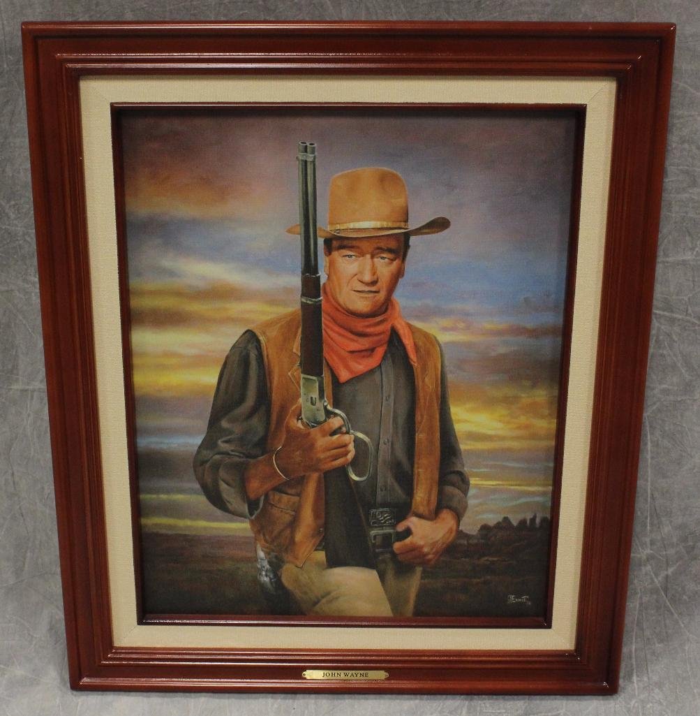 Bradford Color John Wayne Portrait: 18"h x 14 1/2"w.