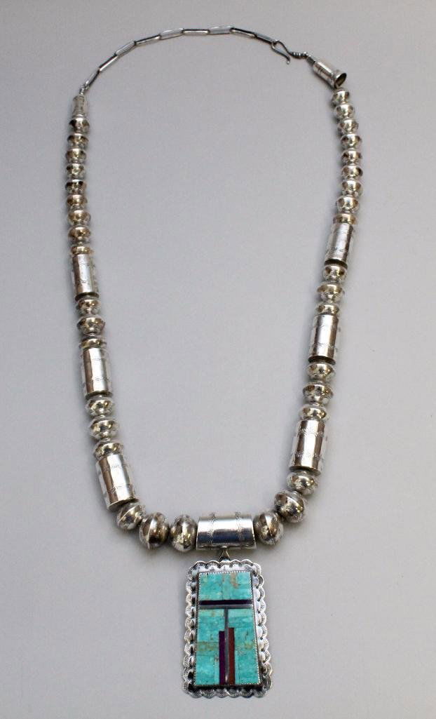 Native American Sterling Silver Necklace (1 of 4)