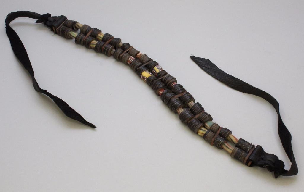 Native American Choker Necklace: Two strand choker necklace. 34" long.
