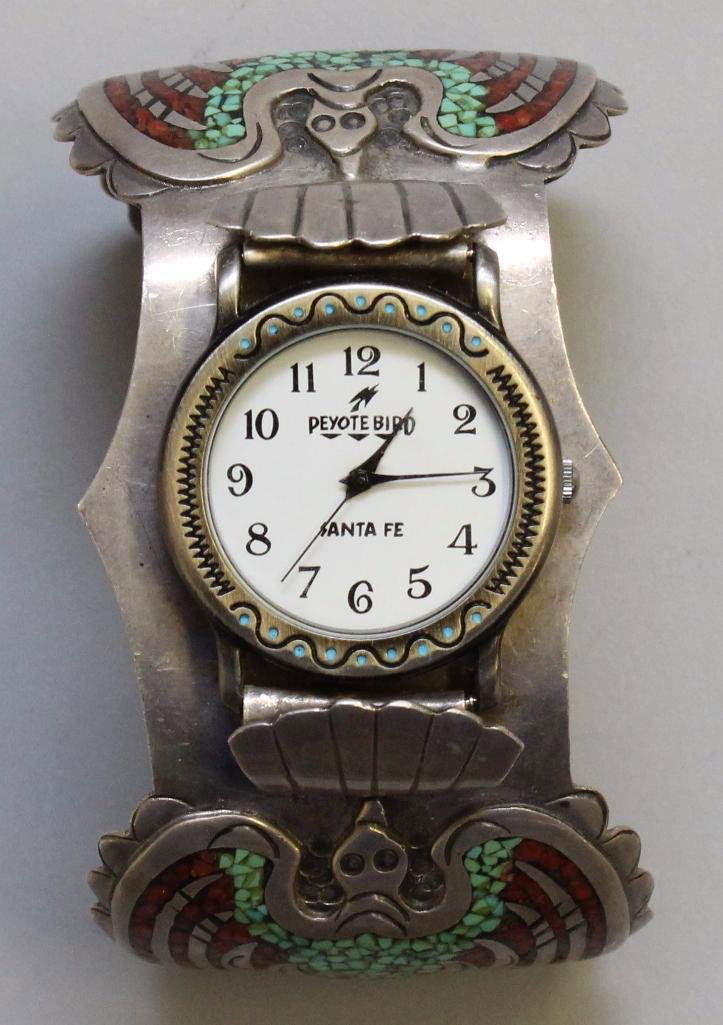 Native American Zuni Cuff Bracelet Watch (1 of 3)