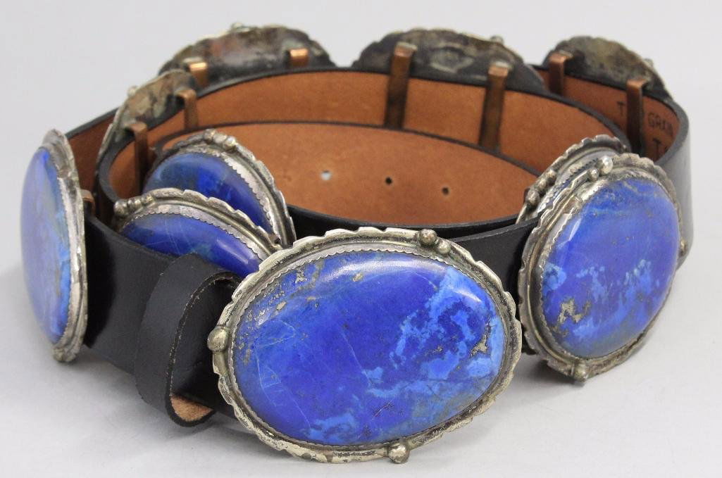Native American Lapis Belt (1 of 4)