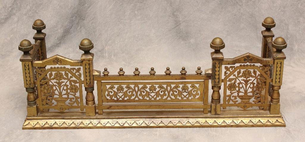 Brass Fireplace Fender (1 of 3)