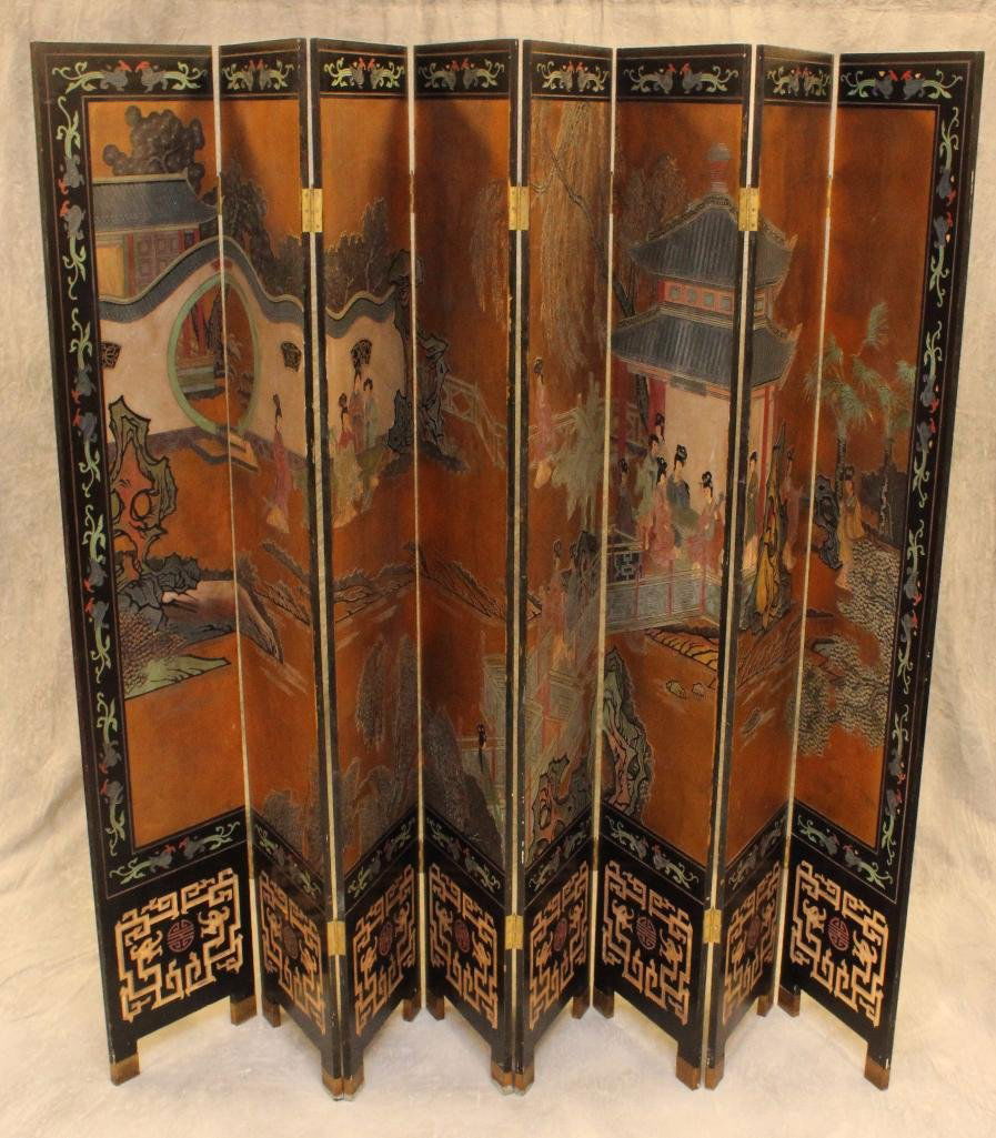 Asian Style 8 Panel Dressing Screen (1 of 9)